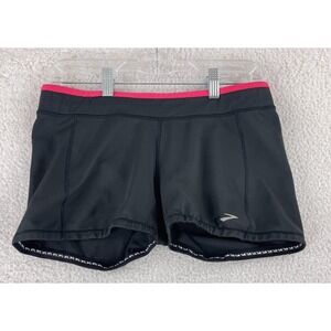 Brooks Shorts Womens Large Black Equilibrium Technology Running‎ Stretch Pull On